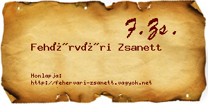 Fehérvári Zsanett névjegykártya