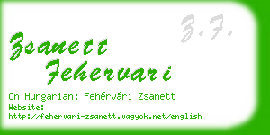 zsanett fehervari business card